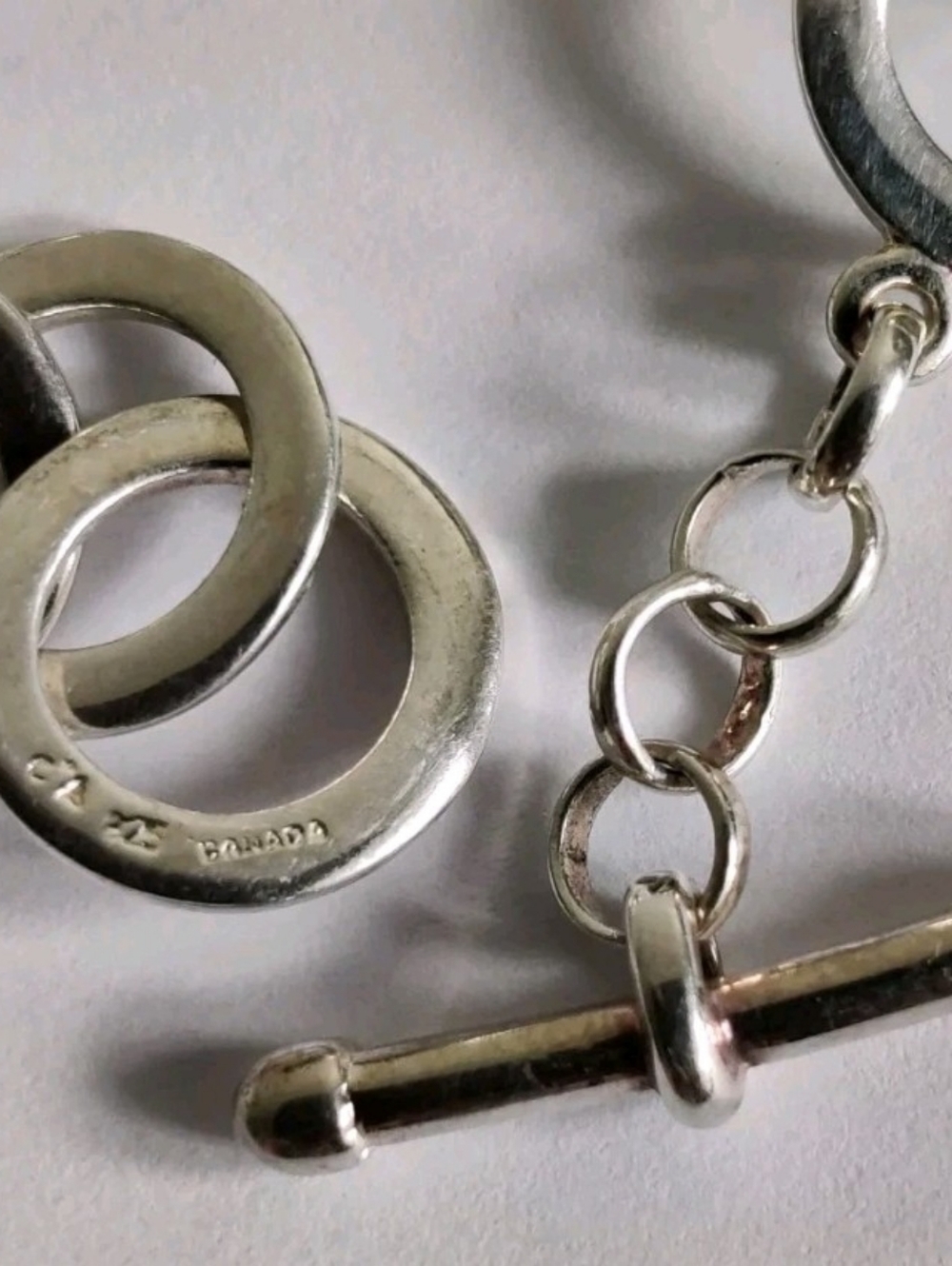Interlocking Sterling Silver 925  Chocker Necklace By designer David Sigal